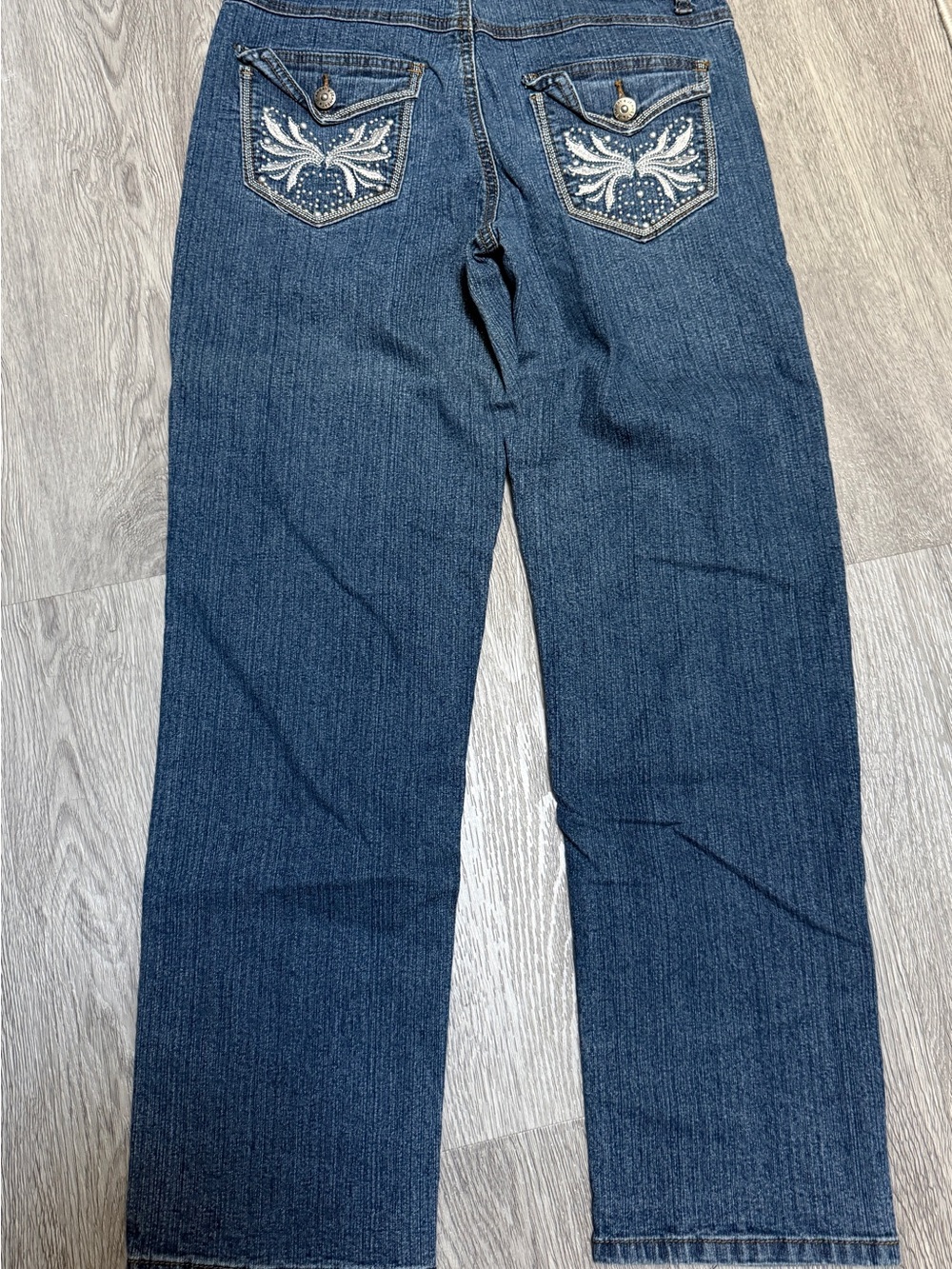 Jeanbay Jeans Womens 8P Blue Y2K 90s Denim Cowgirl Country Stretch Embellished